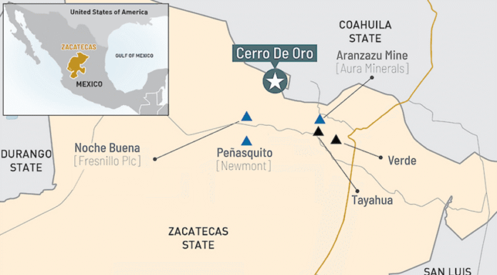 Cerro De Oro map_Mining Americas press release